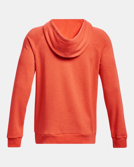 Men's UA Rival Fleece ½ Zip Hoodie, Orange, pdpMainDesktop image number 5